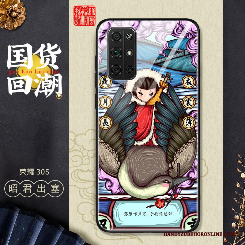 Honor 30s Anti-fall Chinese Stijl Hoesje Telefoon Siliconen Persoonlijk Dun Glas