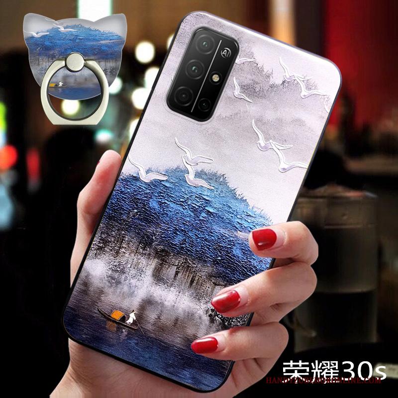 Honor 30s Chinese Stijl Dun Pas Vintage Bloemen Nieuw Hoesje Telefoon