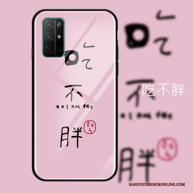 Honor 30s Hoes Glas Lange Bescherming Hoesje Telefoon Eenvoudige Roze