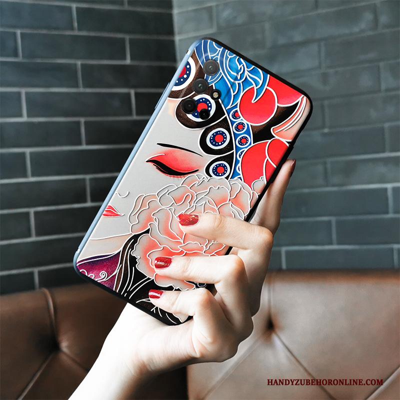 Honor 30s Hoesje All Inclusive Reliëf Bescherming Peking Opera Anti-fall Zacht Roze