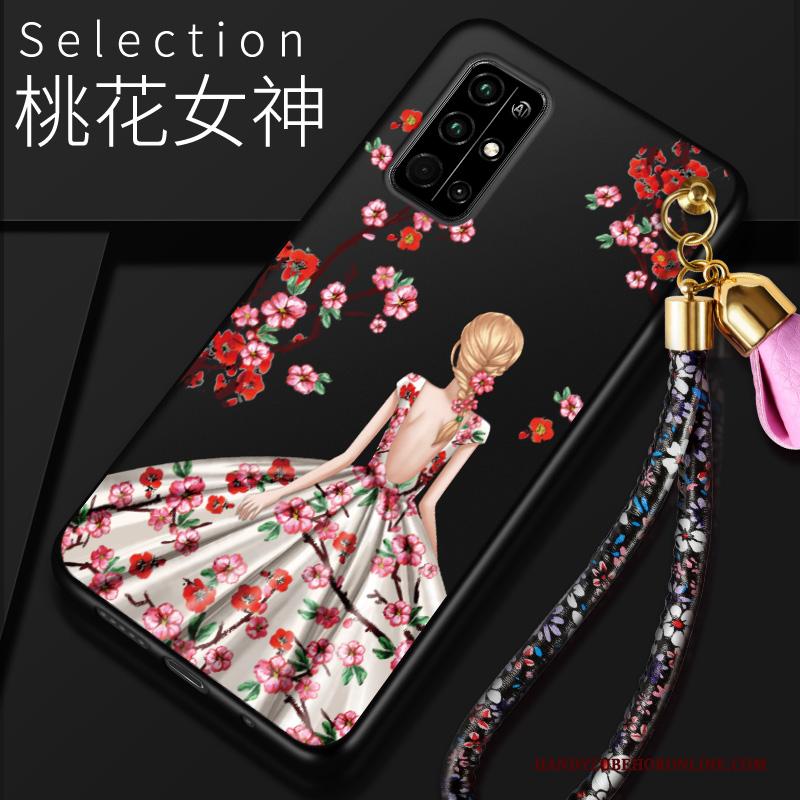 Honor 30s Trend Siliconen Hoesje Telefoon Anti-fall Rood Scheppend Mobiele Telefoon