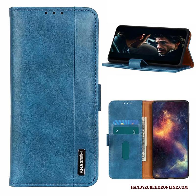 Honor 9x Clamshell Hoesje Telefoon Blauw Leren Etui Anti-fall