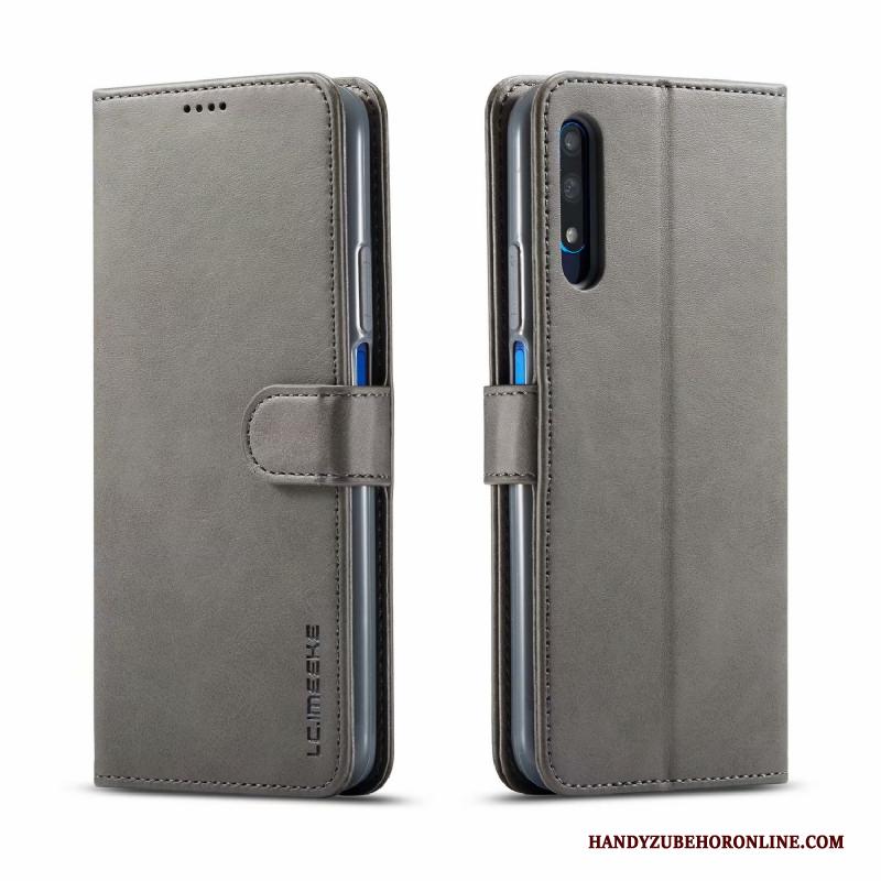 Honor 9x Grijs Anti-fall Bescherming Hoesje Telefoon Clamshell All Inclusive Leren Etui