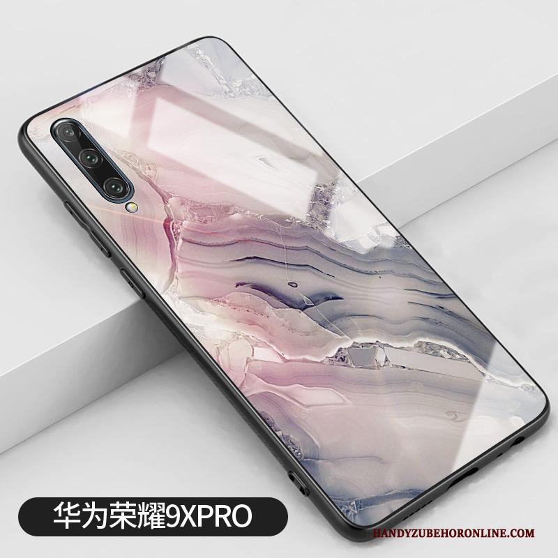 Honor 9x Pro Bescherming Purper Anti-fall Hoes Glas Hoesje Telefoon Siliconen