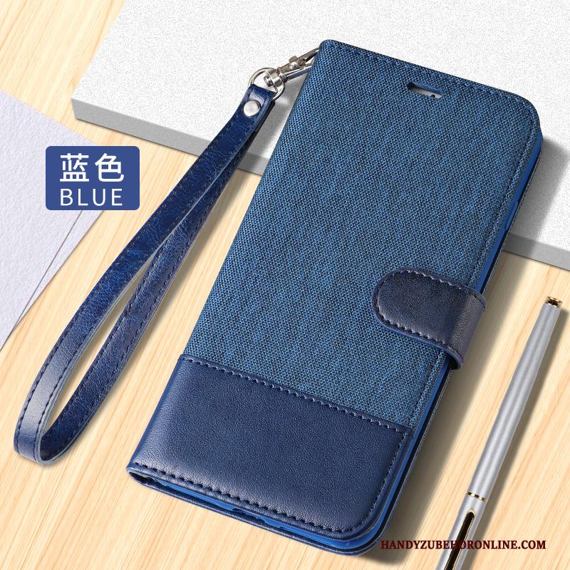 Honor 9x Pro Hoesje Telefoon Kaart Blauw Leren Etui Net Red Folio