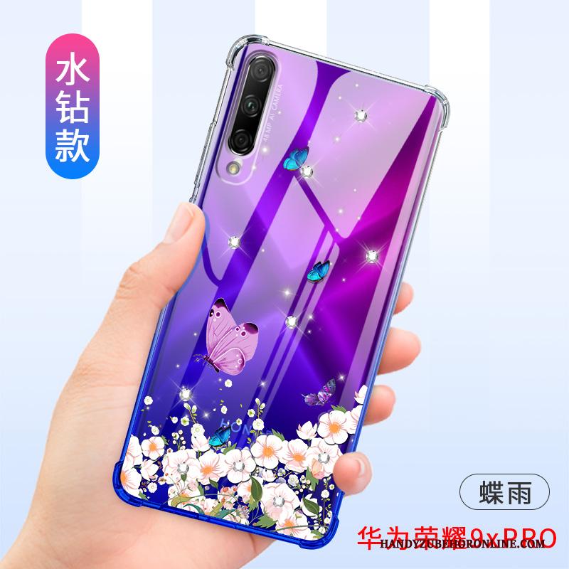 Honor 9x Pro Siliconen Hoesje Telefoon Anti-fall All Inclusive Purper Zacht Bescherming