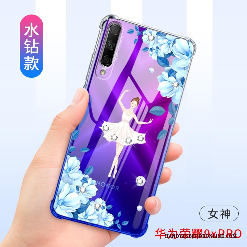 Honor 9x Pro Siliconen Hoesje Telefoon Anti-fall All Inclusive Purper Zacht Bescherming