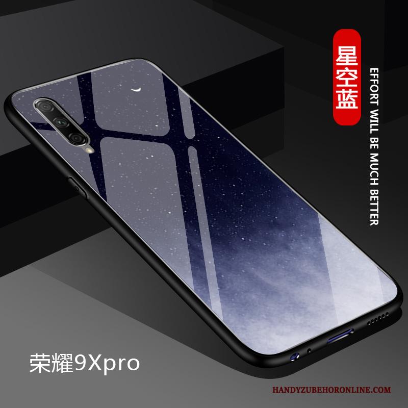 Honor 9x Pro Verloop Zacht Hard Eenvoudige Hoesje Telefoon Effen Kleur Glas