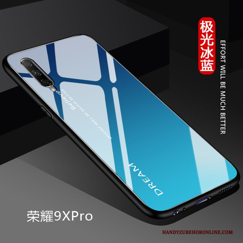 Honor 9x Pro Verloop Zacht Hard Eenvoudige Hoesje Telefoon Effen Kleur Glas