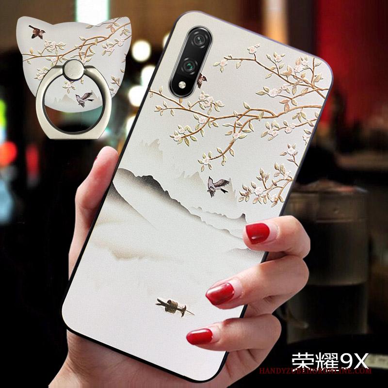 Honor 9x Schrobben Zacht Anti-fall Scheppend Chinese Stijl Hoesje Telefoon Siliconen