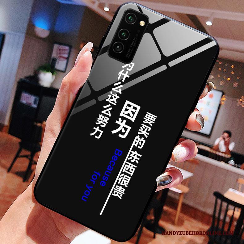 Honor View30 Pro Gehard Glas Wit Eenvoudige Trendy Merk Scheppend Hoesje Telefoon Dun