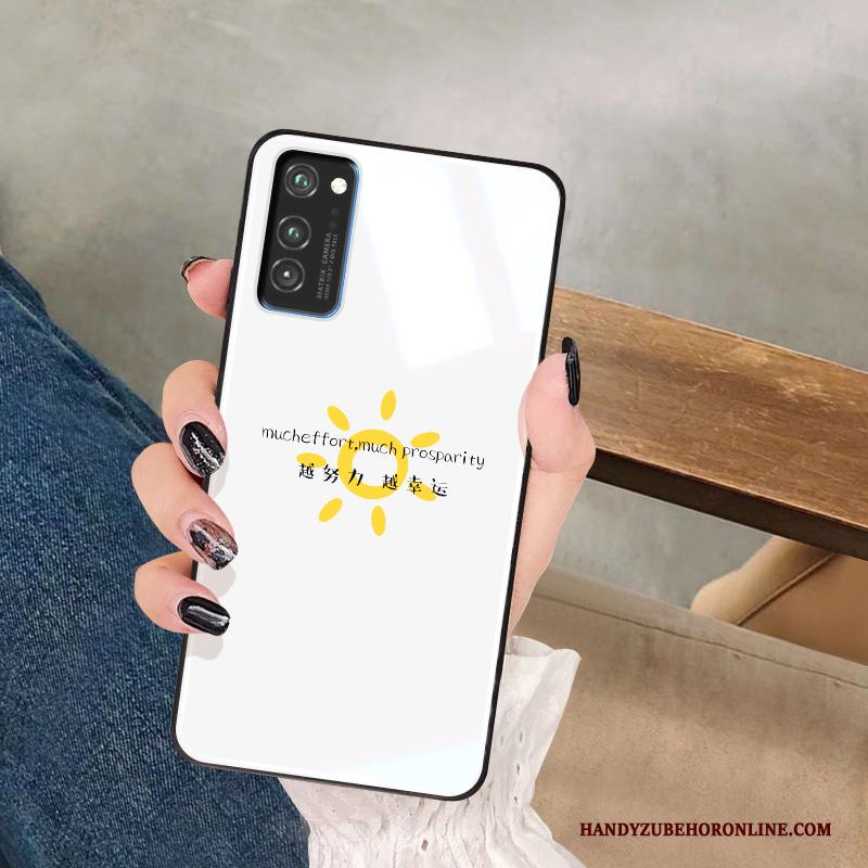 Honor View30 Pro Glas Zacht Lovers Hoes Hoesje Persoonlijk Wit