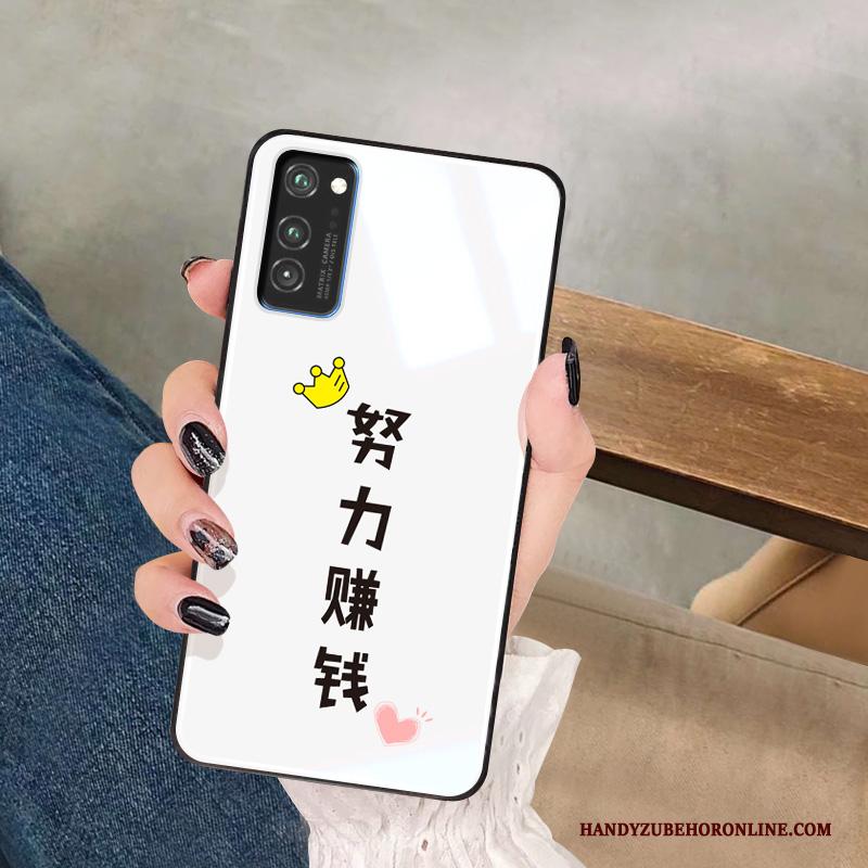 Honor View30 Pro Glas Zacht Lovers Hoes Hoesje Persoonlijk Wit