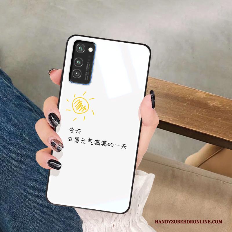 Honor View30 Pro Glas Zacht Lovers Hoes Hoesje Persoonlijk Wit