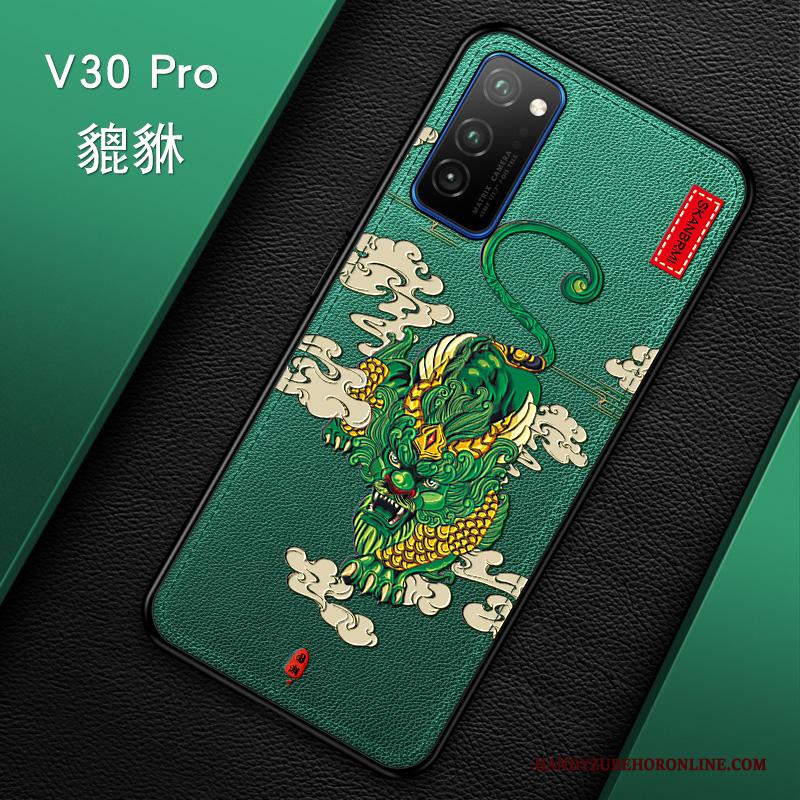 Honor View30 Pro Hoesje Bescherming Scheppend Vintage Leer Trendy Merk High End Mode