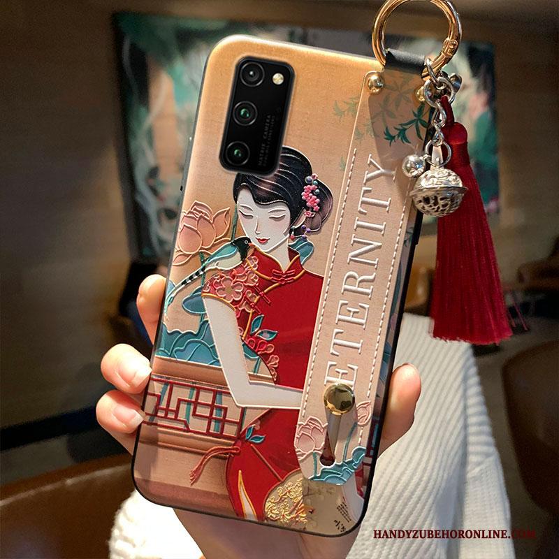 Honor View30 Pro Hoesje Ondersteuning Chinese Stijl Scheppend Telefoon Paleis Dun