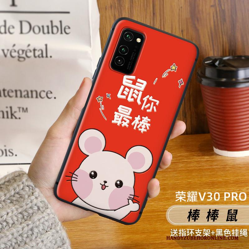 Honor View30 Pro Kat Hoesje Telefoon Siliconen Anti-fall Schrobben Persoonlijk Rat