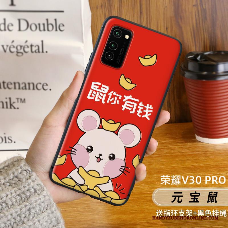 Honor View30 Pro Kat Hoesje Telefoon Siliconen Anti-fall Schrobben Persoonlijk Rat