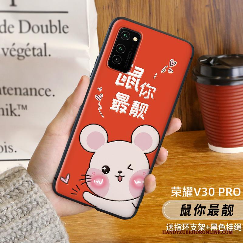 Honor View30 Pro Kat Hoesje Telefoon Siliconen Anti-fall Schrobben Persoonlijk Rat