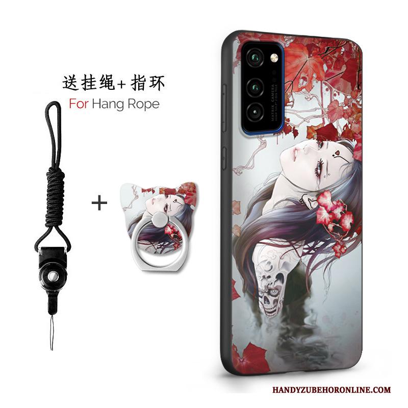 Honor View30 Pro Scheppend Hoes Anti-fall Persoonlijk Hoesje Schrobben Wit