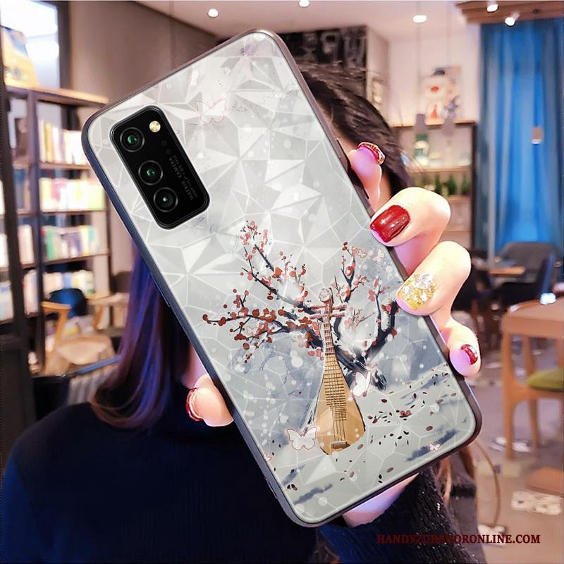 Honor View30 Pro Trendy Merk Patroon Hoesje Telefoon Persoonlijk Chinese Stijl Ruit Anti-fall