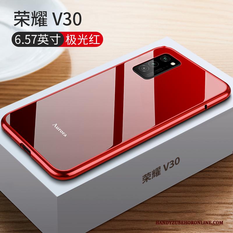 Honor View30 Trend Glas Hoes Hoesje Telefoon Nieuw Net Red Dun