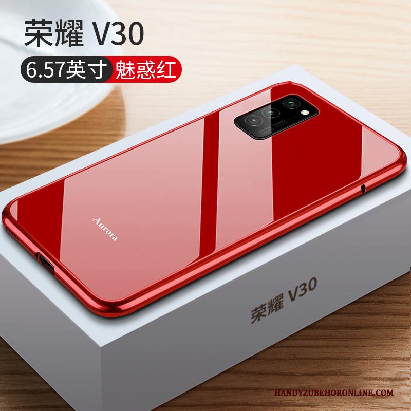 Honor View30 Trend Glas Hoes Hoesje Telefoon Nieuw Net Red Dun