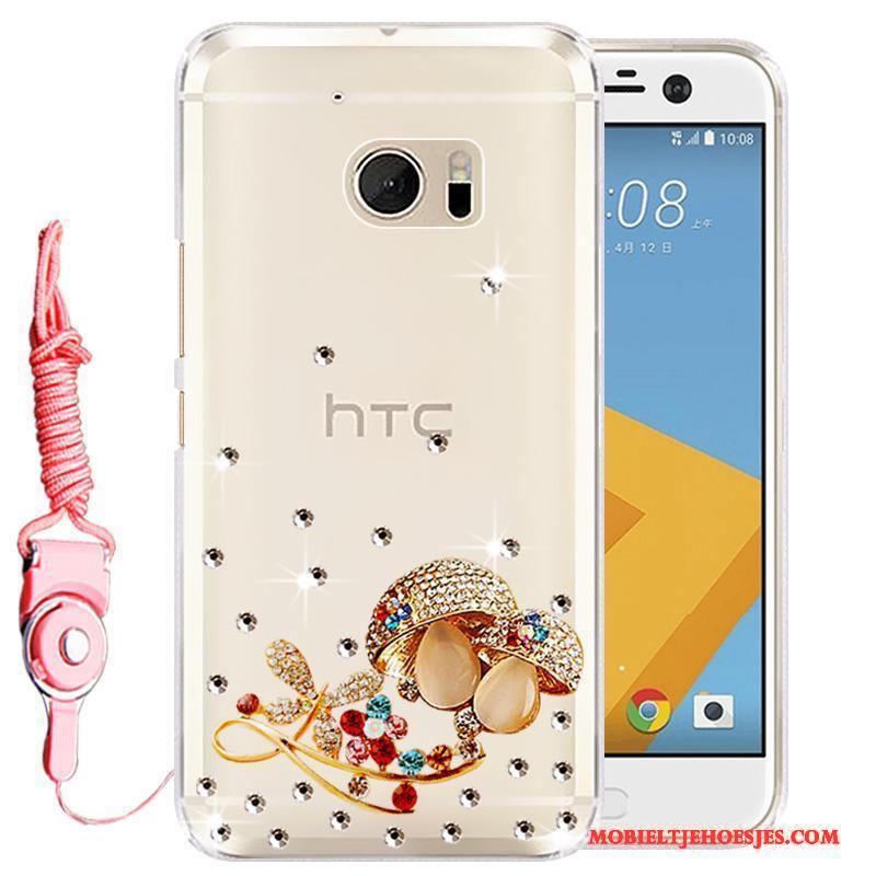 Htc 10 Met Strass Siliconen Hoes Hoesje Telefoon Roze Bescherming Mobiele Telefoon