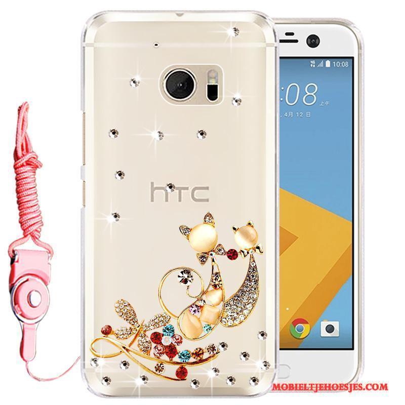 Htc 10 Met Strass Siliconen Hoes Hoesje Telefoon Roze Bescherming Mobiele Telefoon