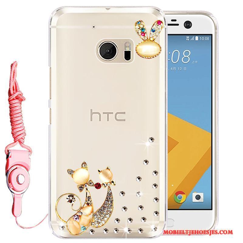 Htc 10 Met Strass Siliconen Hoes Hoesje Telefoon Roze Bescherming Mobiele Telefoon