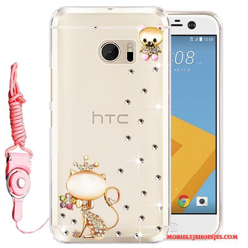 Htc 10 Met Strass Siliconen Hoes Hoesje Telefoon Roze Bescherming Mobiele Telefoon