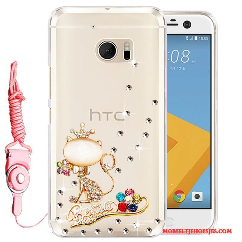 Htc 10 Met Strass Siliconen Hoes Hoesje Telefoon Roze Bescherming Mobiele Telefoon