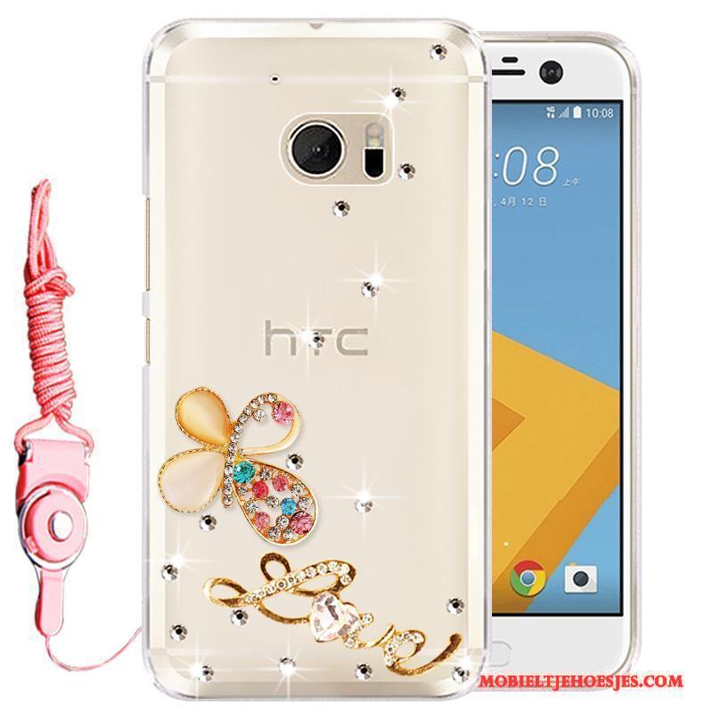 Htc 10 Met Strass Siliconen Hoes Hoesje Telefoon Roze Bescherming Mobiele Telefoon