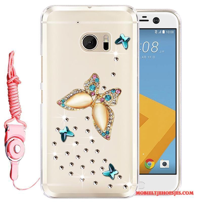 Htc Desire 10 Lifestyle Roze Hoes Met Strass Siliconen Bescherming Hoesje Telefoon Mobiele Telefoon