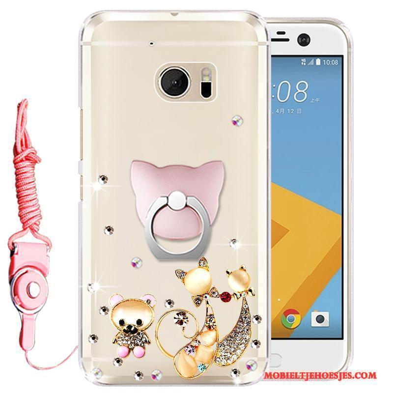 Htc Desire 10 Lifestyle Roze Hoes Met Strass Siliconen Bescherming Hoesje Telefoon Mobiele Telefoon