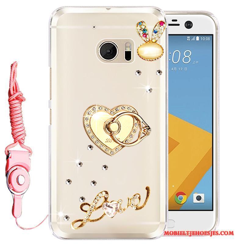 Htc Desire 10 Lifestyle Roze Hoes Met Strass Siliconen Bescherming Hoesje Telefoon Mobiele Telefoon