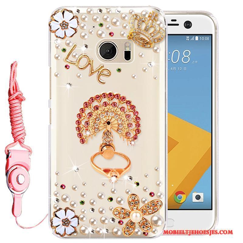 Htc Desire 10 Lifestyle Roze Hoes Met Strass Siliconen Bescherming Hoesje Telefoon Mobiele Telefoon