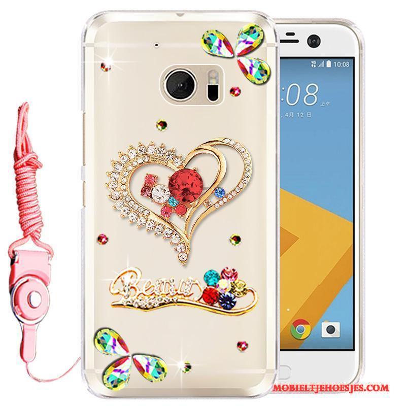 Htc Desire 10 Lifestyle Roze Hoes Met Strass Siliconen Bescherming Hoesje Telefoon Mobiele Telefoon