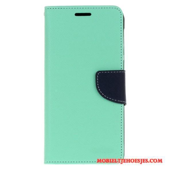 Htc Desire 728 Bescherming Purper Leren Etui Ondersteuning Portemonnee Hoes Hoesje Telefoon