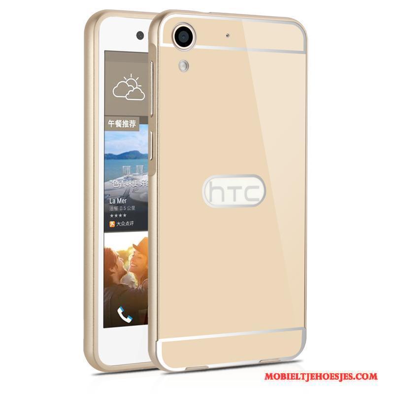 Htc Desire 728 Rose Goud Omlijsting Mobiele Telefoon Metaal Trend Dun Hoesje