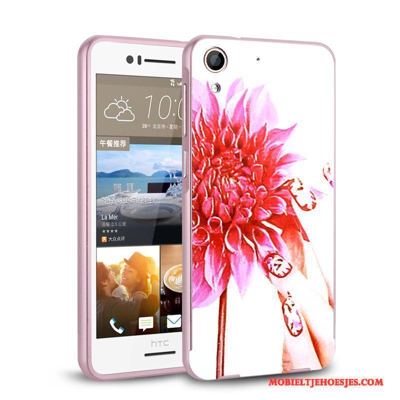 Htc Desire 728 Rose Goud Omlijsting Mobiele Telefoon Metaal Trend Dun Hoesje