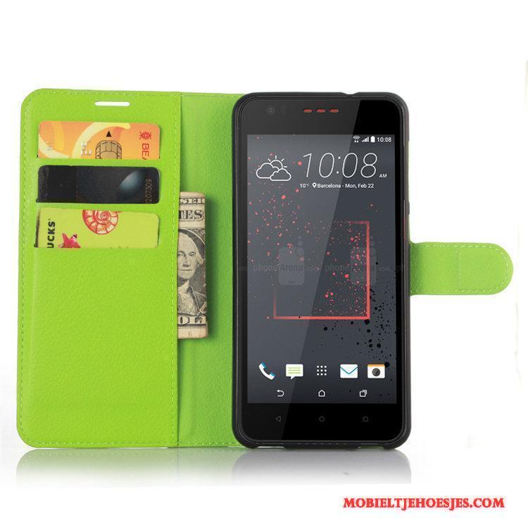 Htc Desire 825 Hoesje Leren Etui Zwart Mobiele Telefoon Portemonnee Hoes Bescherming Kaart