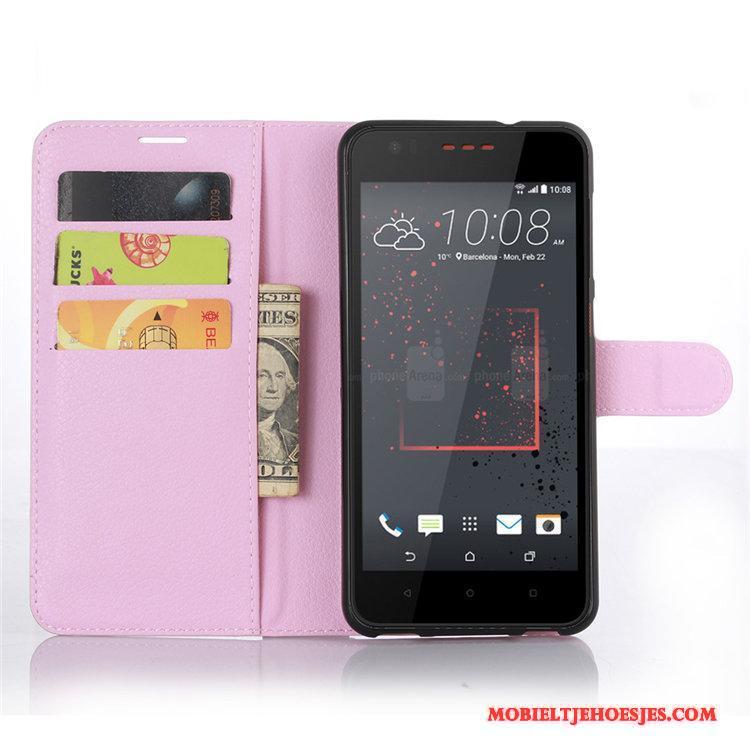 Htc Desire 825 Hoesje Leren Etui Zwart Mobiele Telefoon Portemonnee Hoes Bescherming Kaart