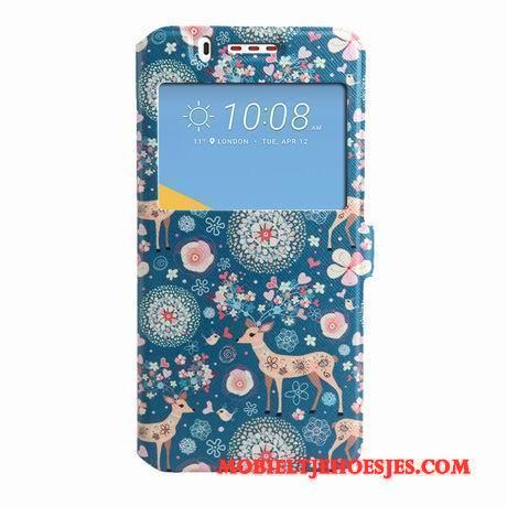 Htc Desire 825 Trend Leren Etui Hoes Hoesje Telefoon Windows Bescherming Ondersteuning