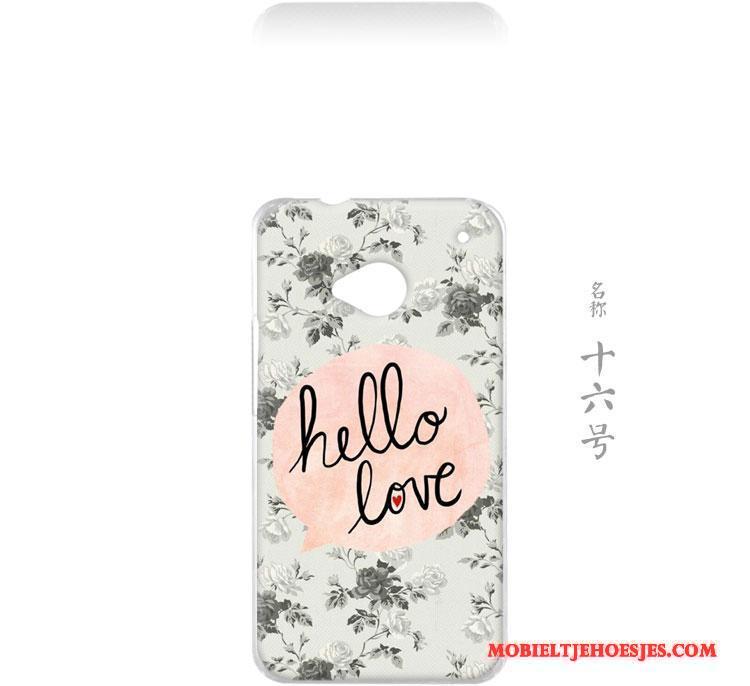 Htc One M7 Lovers Anti-fall Hoesje Telefoon Bescherming Groen Kunst Mini