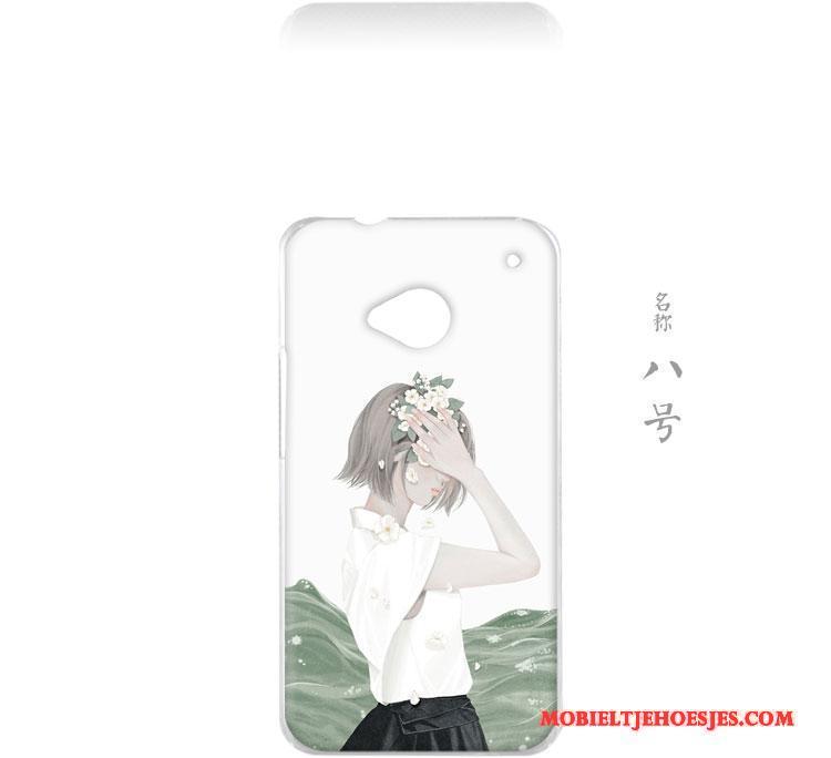 Htc One M7 Lovers Anti-fall Hoesje Telefoon Bescherming Groen Kunst Mini