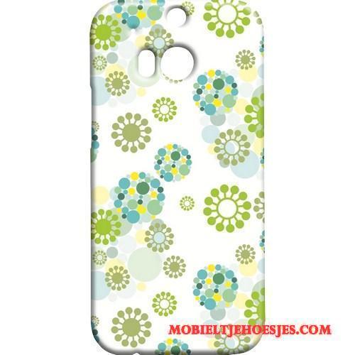 Htc One M8 Hoes Hanger Schrobben Vlinderdas Hoesje Telefoon Bescherming Blauw