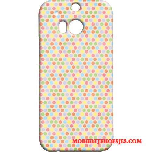 Htc One M8 Hoes Hanger Schrobben Vlinderdas Hoesje Telefoon Bescherming Blauw