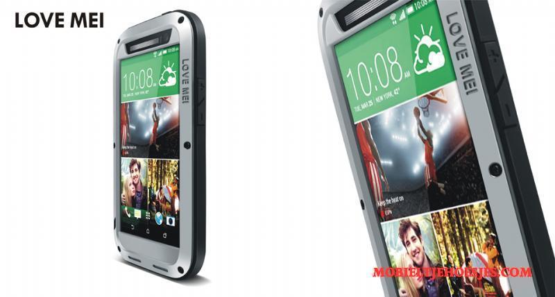 Htc One M8 Hoesje Drie Verdedigingen All Inclusive Anti-fall Hoes Metaal Schrobben Bescherming