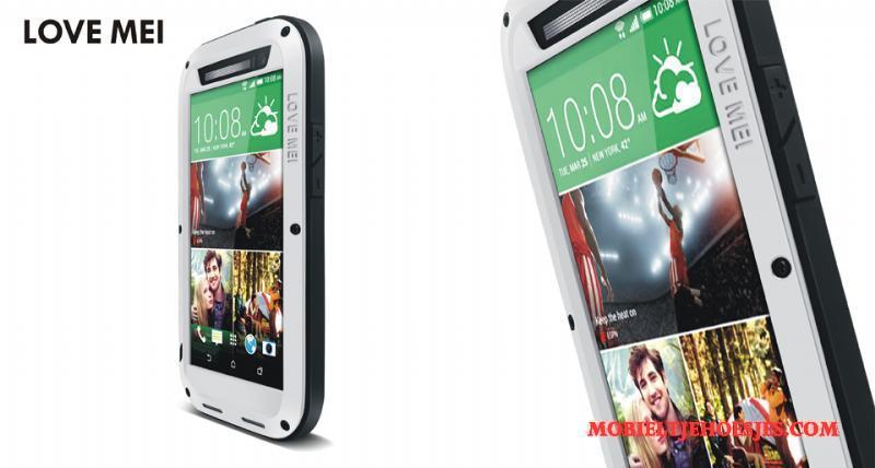 Htc One M8 Hoesje Drie Verdedigingen All Inclusive Anti-fall Hoes Metaal Schrobben Bescherming